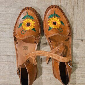Mexican Handmade Sunflower Shoes